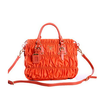 2014 Replica Designer Gaufre Nylon Fabric Tote Bag BN1336 orange